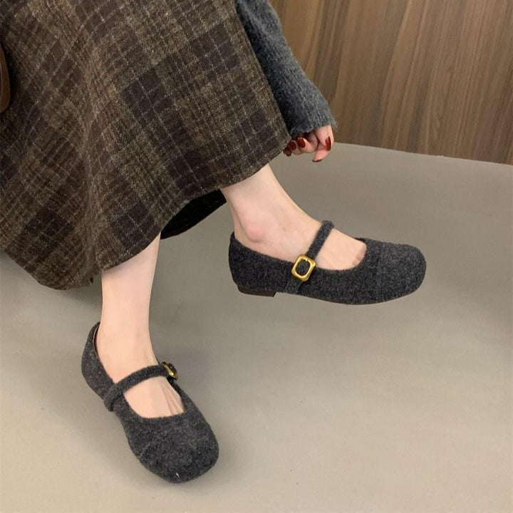 Femme Classic Mary Jane Ballerinas med blødt fleece-stof Stilla