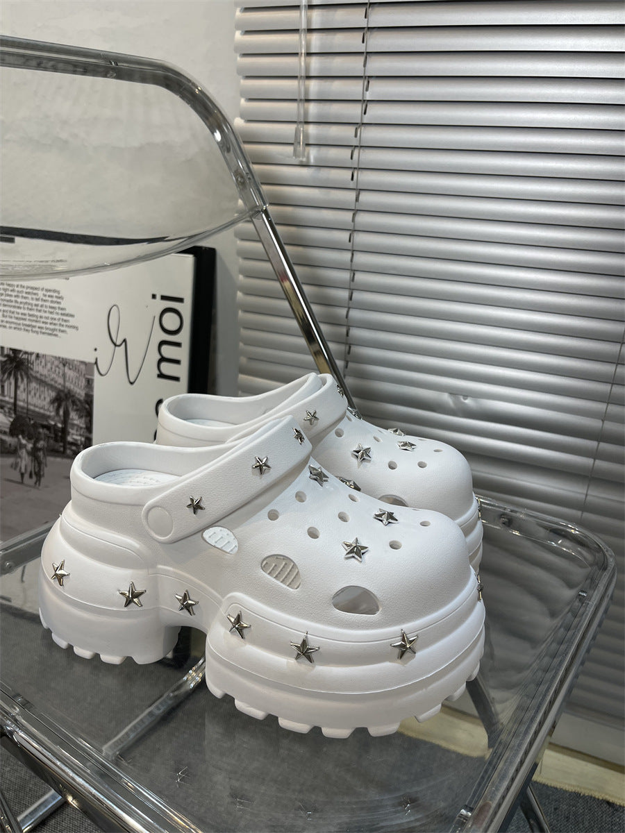Damer mode Clogs med trendy stjerne-design Stilla