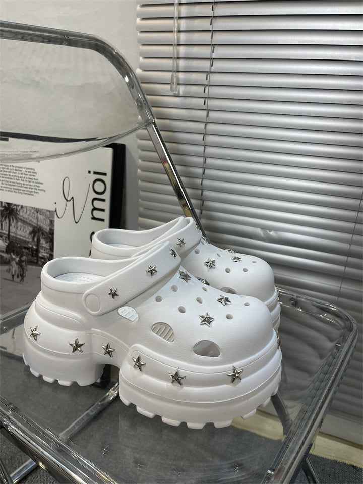 Damer mode Clogs med trendy stjerne-design Stilla