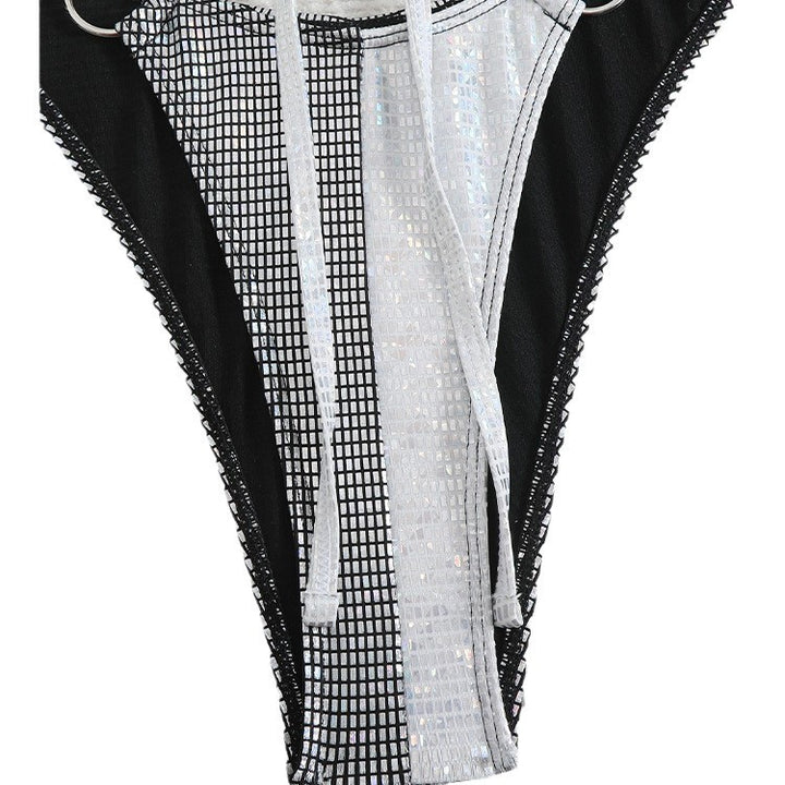 Dame Triangel-Bikini med glamorøst krystal-design og justerbare stropper Stilla