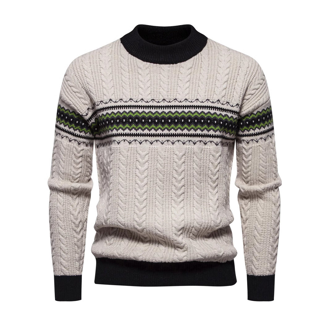 Herrer Kabelstrik Høj-Hals Pullover Stilla
