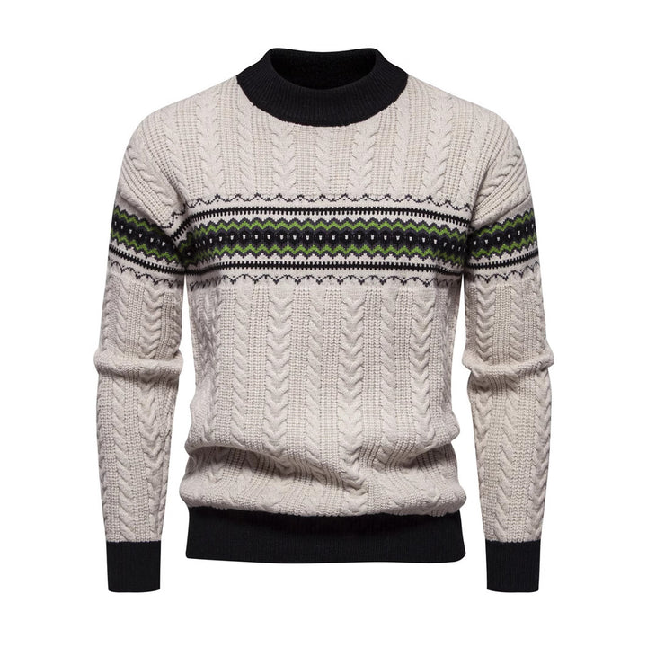 Herrer Kabelstrik Høj-Hals Pullover Stilla