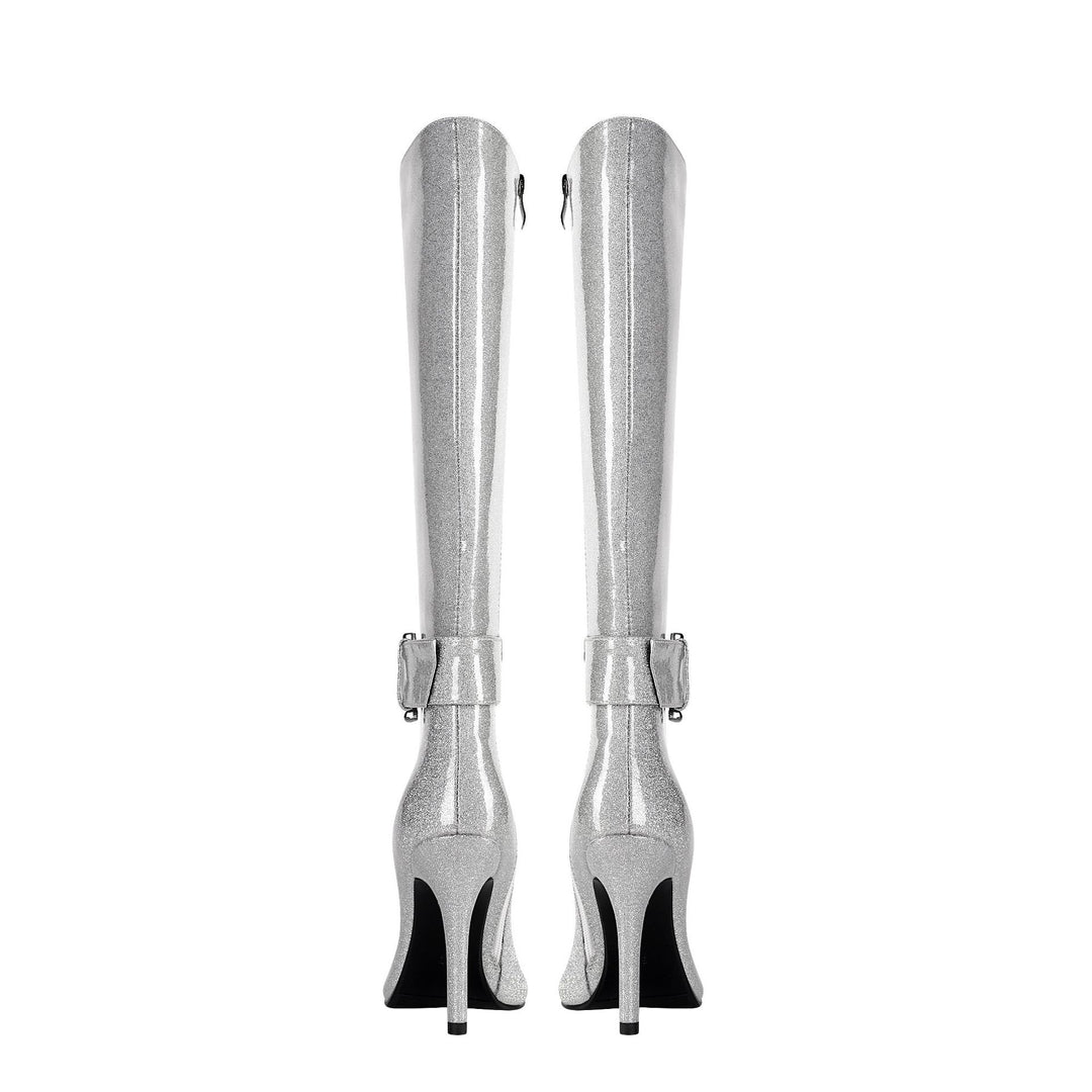 Femme High-Stiletto Over-the-Knee Glimmerstøvler Stilla