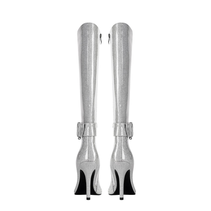 Femme High-Stiletto Over-the-Knee Glimmerstøvler Stilla