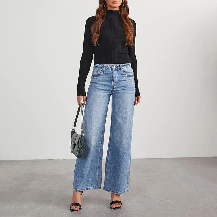 Dame Løs Jeans med høj talje og afslappet snit Stilla