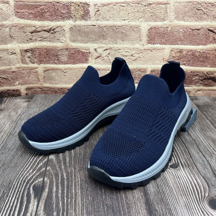 Dame Sporty Slip-On Sneakers med åndbar overfladestruktur Stilla