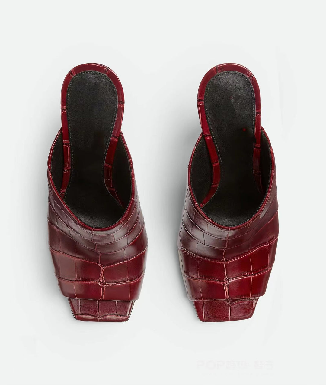 Femme Åbne Tå Chunky Heel Mules med Dekorativ Knote Detalje Stilla