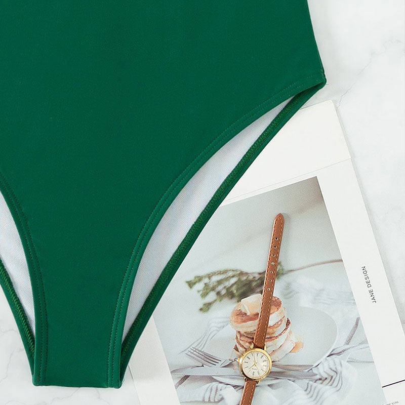 Dame Sleek Spaghetti-stropper Enkelt Badeanzug Stilla