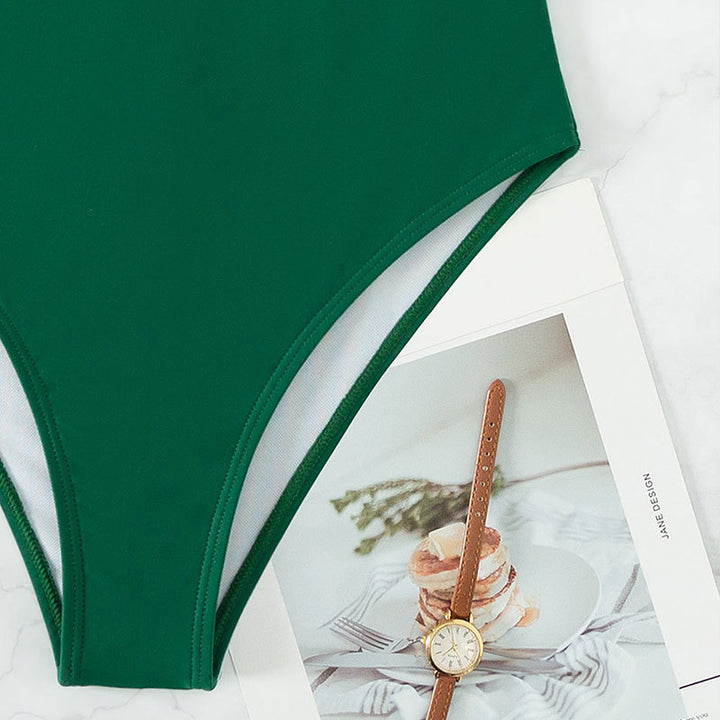 Dame Sleek Spaghetti-stropper Enkelt Badeanzug Stilla