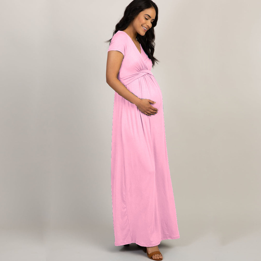 Dame Graviditets-Wrap-Maxikjole Stilla