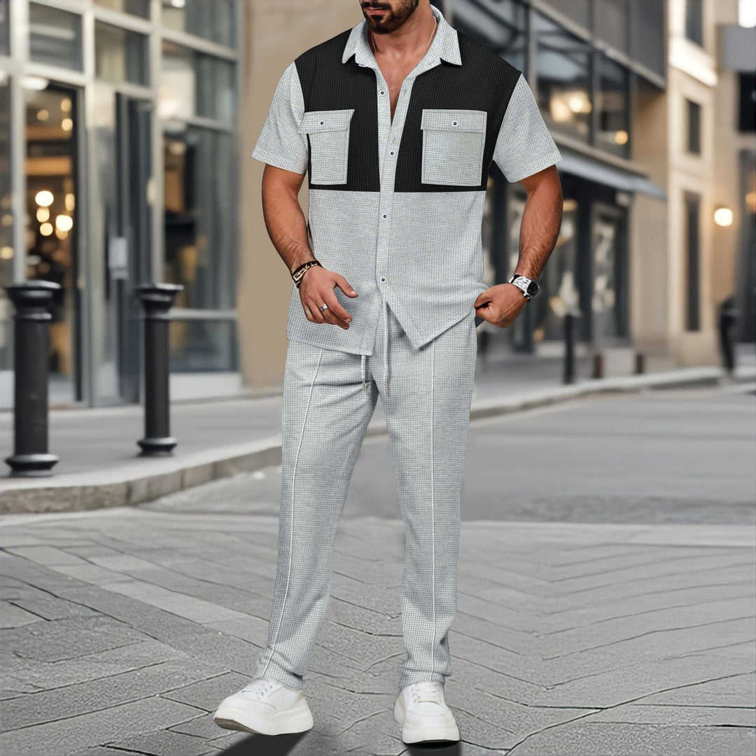 Herrer Moderne fritidsoutfit med kontrastdetaljer og praktiske lommer Stilla