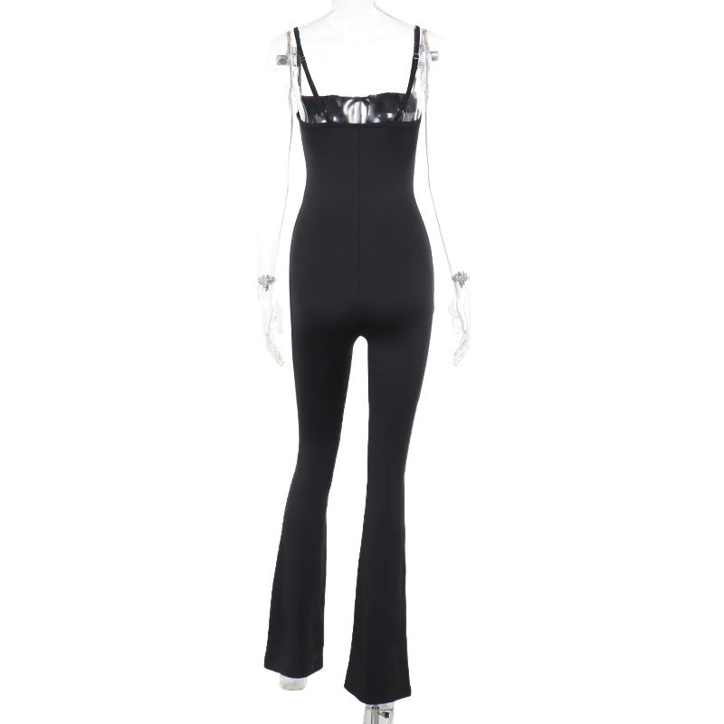Dame Figurtilpasset Jumpsuit med raffineret snøring Skovae