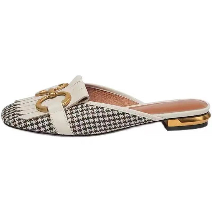 Dame Slip-On-Mules med dekorative frynser og accent Stilla