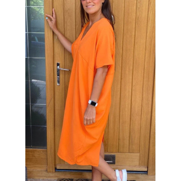 Dame Relaxed Fit Oversized T-shirt Kjole Stilla