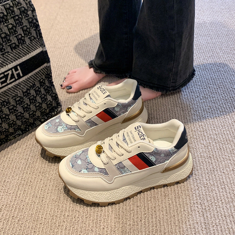Dame mode Sneakers med unikt blomster mønster og komfortabel dæmpningsteknologi Stilla