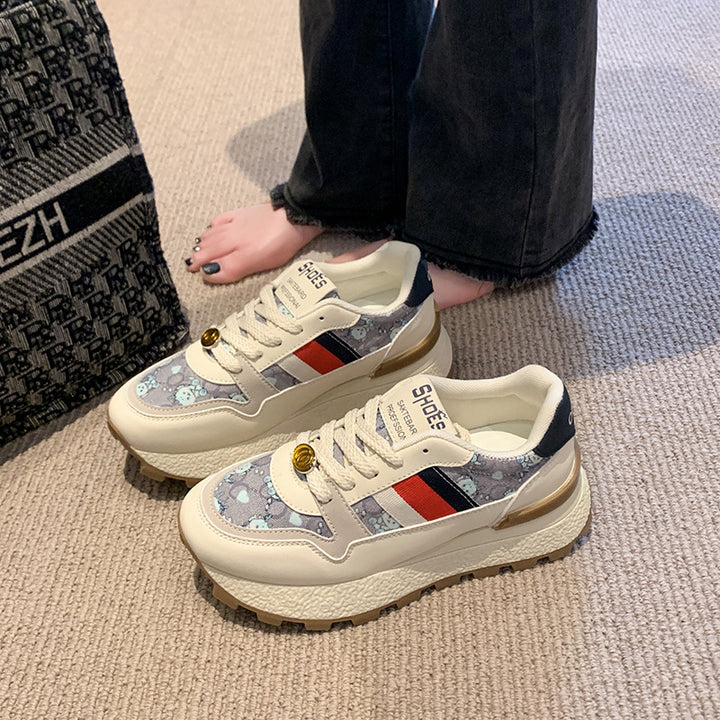 Dame mode Sneakers med unikt blomster mønster og komfortabel dæmpningsteknologi Stilla