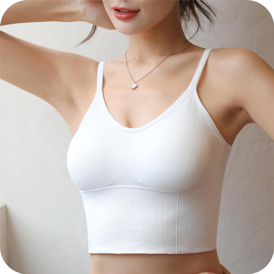 Dame Sports Crop-Top med justerbare stropper og åndbar ribstrukturen Stilla