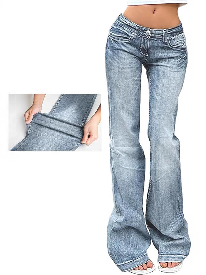 Dame Flared Jeans med bred ben og moderne design Stilla