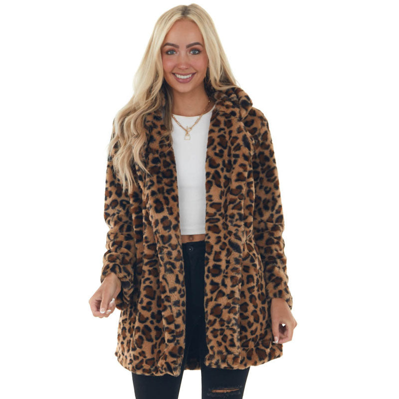 Stilla | Leopardprint Langærmet Åben Frontjakke
