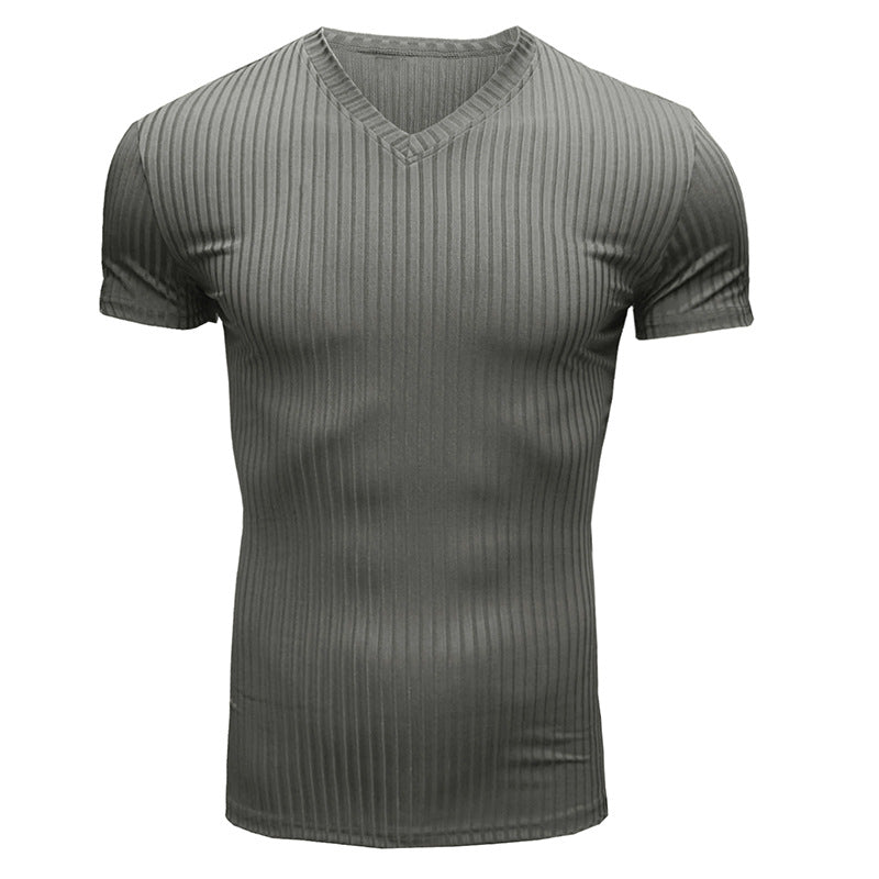 Herrer V-hals sportstrøje med ribbet design Stilla