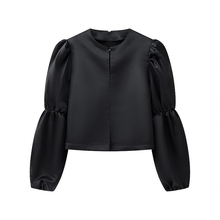 Dame elegant bluse med ballonformede ærmer og moderne snit Stilla