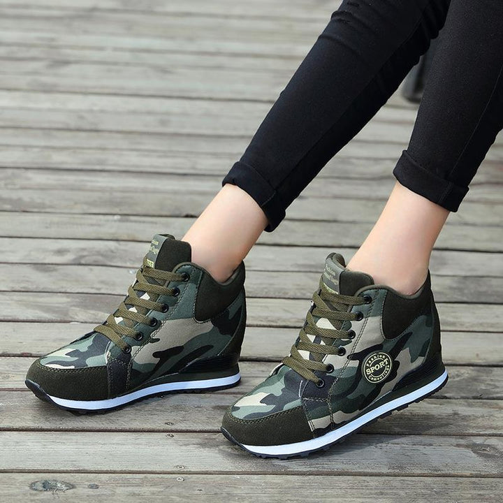 Herrer Camo High-Top Sport Sneakers Stilla