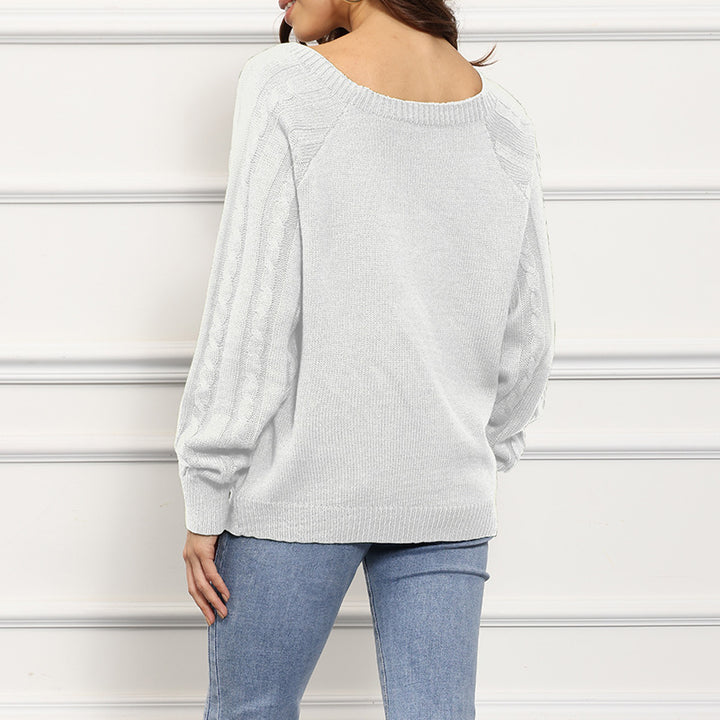 Damepullover med knapdetaljer Stilla