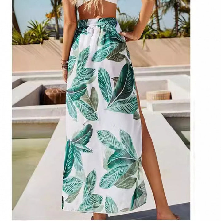 Femme Gennemsigtigt Dyremønster Maxi Cover-Up Stilla