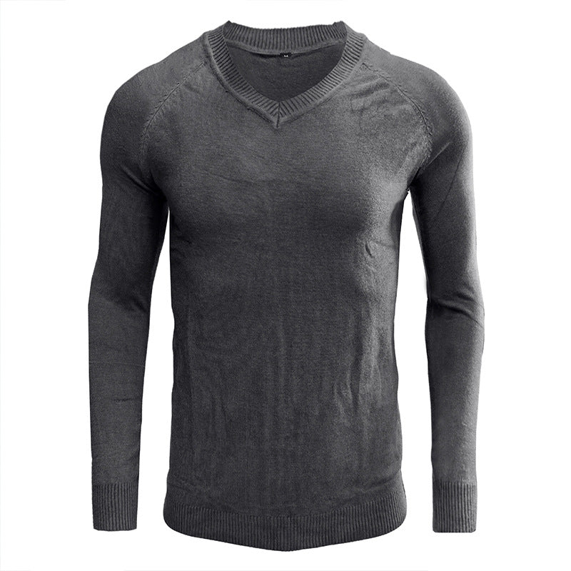 Herrer V-hals Finstrikpullover Stilla