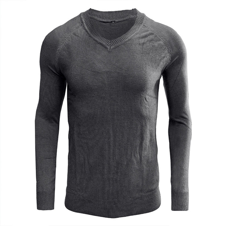 Herrer V-hals Finstrikpullover Stilla