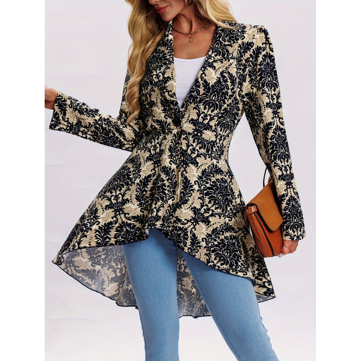 Femme Elegant High-Low Blazer med asymmetrisk kant Stilla