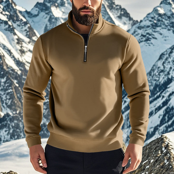 Herrer pullover med lynlås og høj hals Stilla