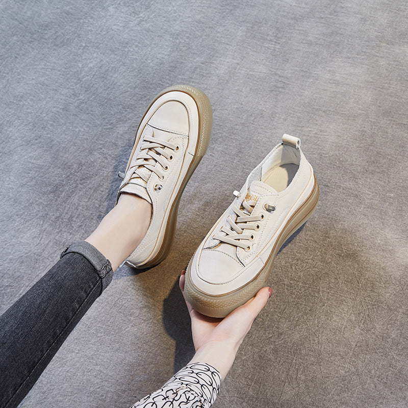 Dame fritids platform snøresneakers med struktureret kontrastdetalje Stilla