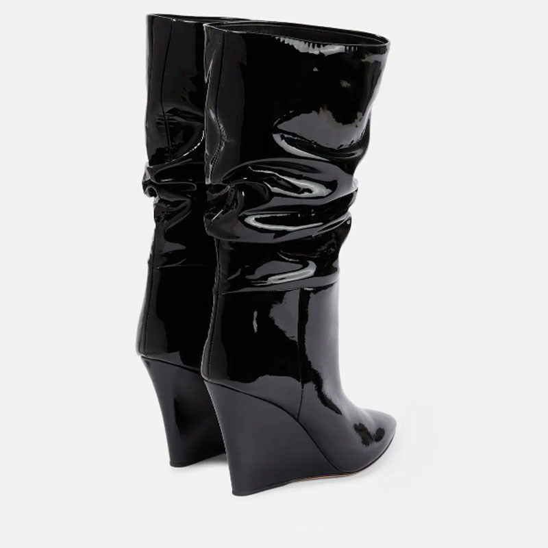Femme Slouchy High-Wedge Ankelstøvler  Stilla
