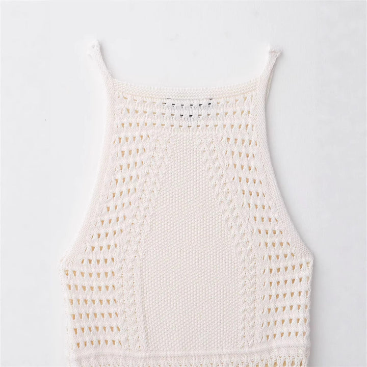 Femme Strukturstrik Slip-kjole Stilla