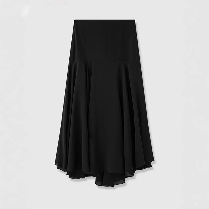 Kvindernes elegante maxi nederdel med asymmetrisk snit Stilla