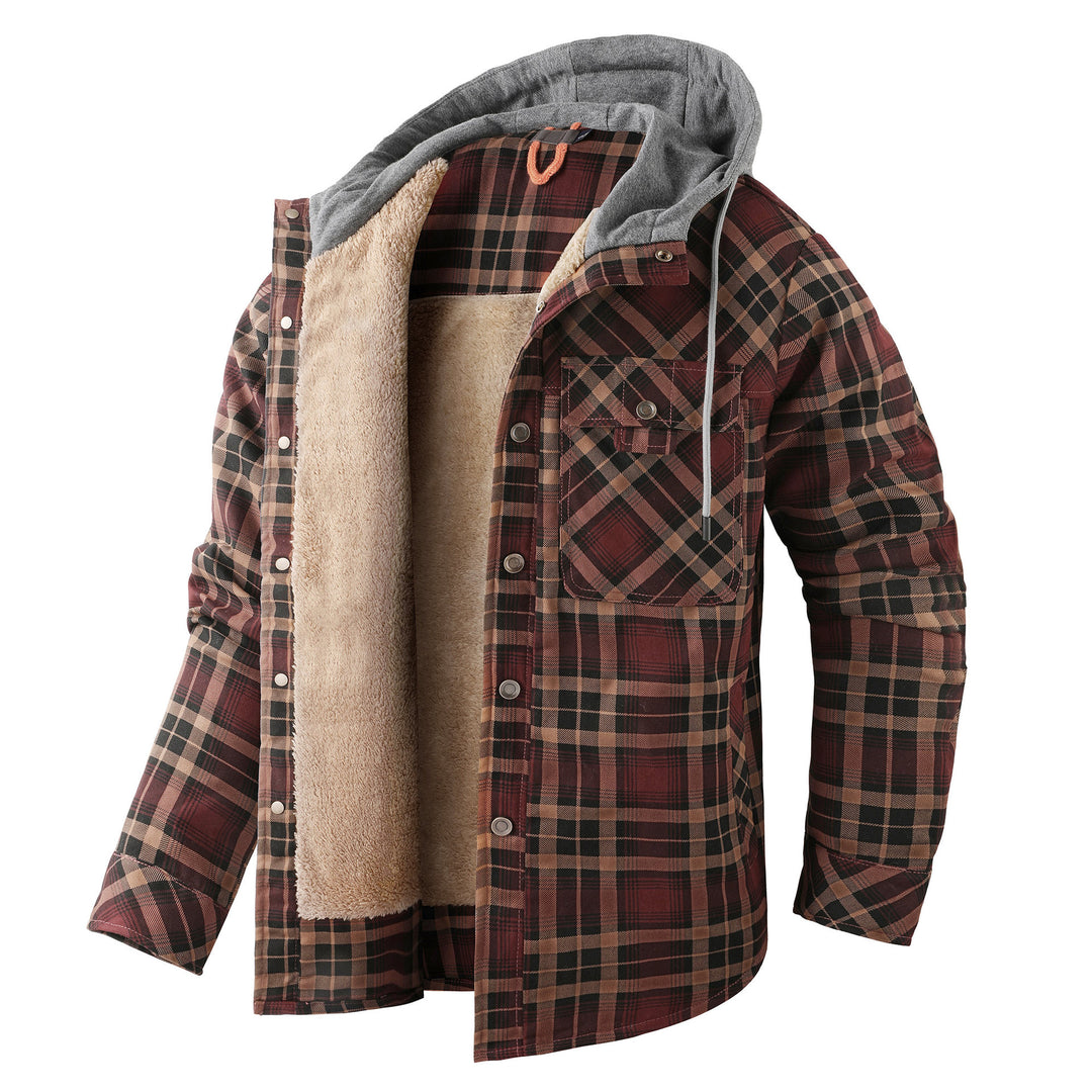 Herrer flanneljakke med blødt foer Stilla