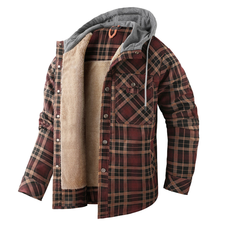 Herrer flanneljakke med blødt foer Stilla