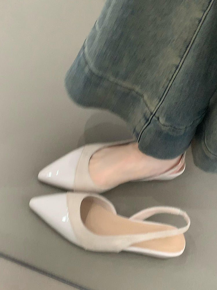 Dame Slingback Pumper med spids tå Stilla