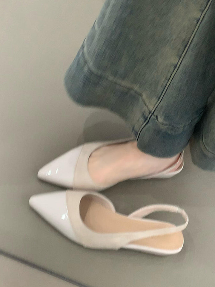 Dame Slingback Pumper med spids tå Stilla