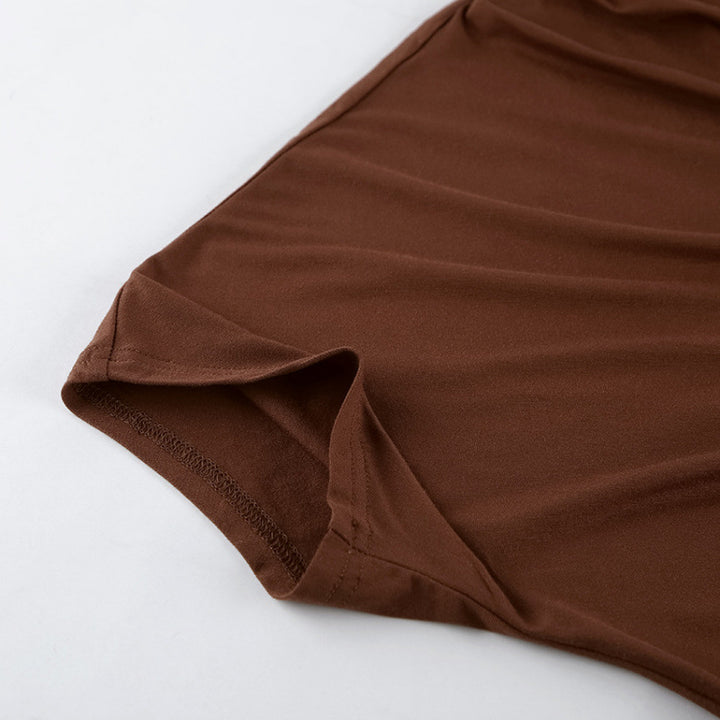 Dame asymmetrisk overdel med afslappet draperingsdesign Skovae