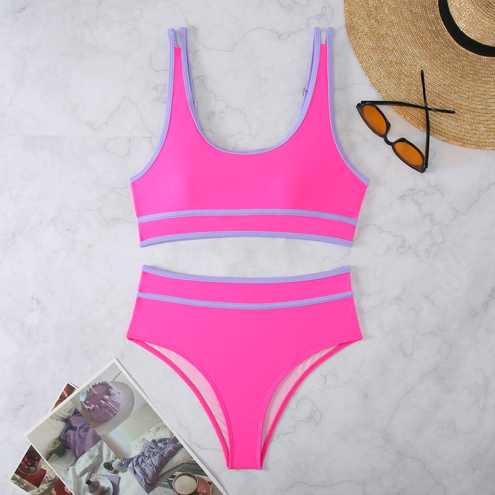 Dame Sporty Højskåret Bikini Sæt Stilla