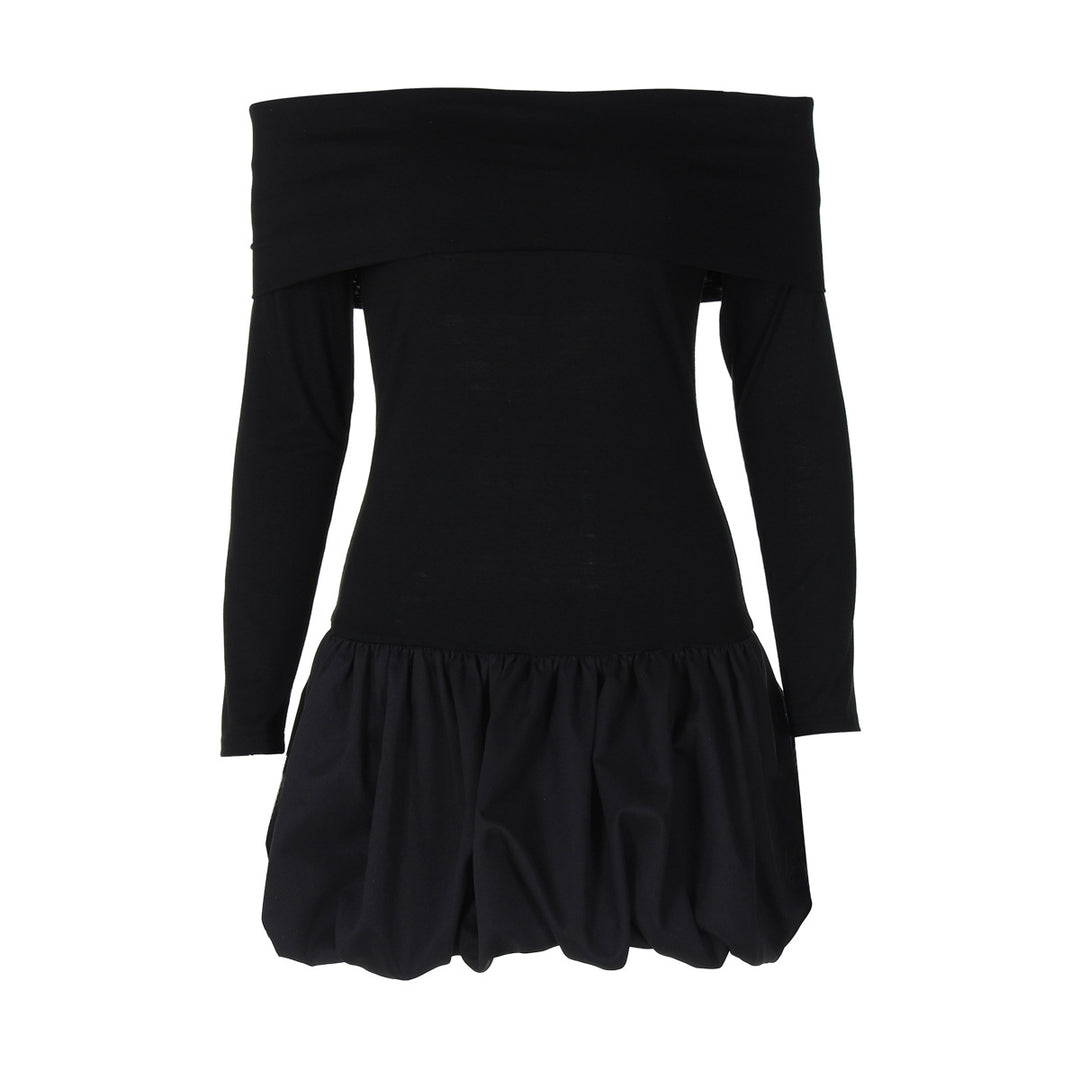 Dame Off-Shoulder Kjole med voluminøs Skørt Stilla