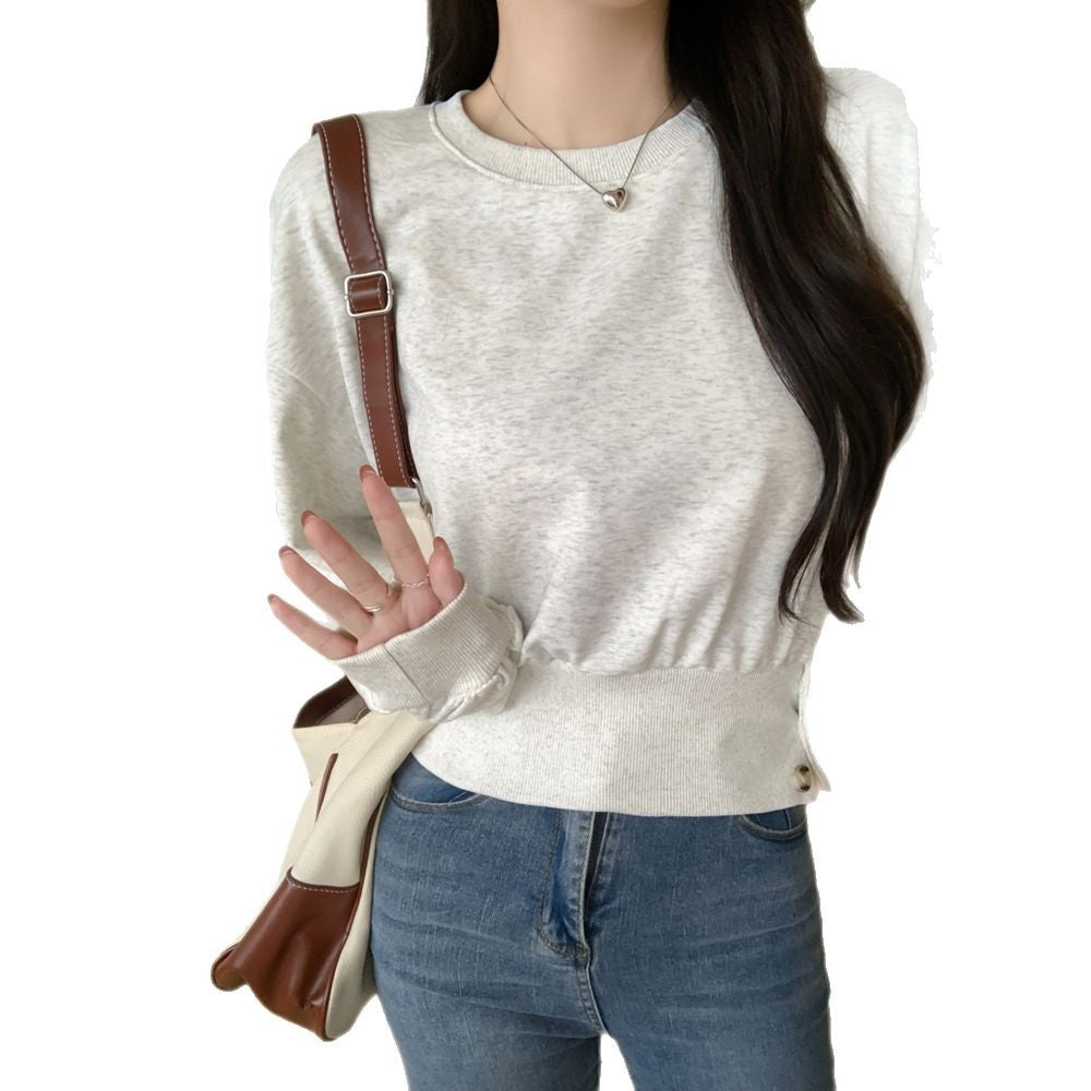 Dame Casual Puffærme Pullover Sweater Stilla