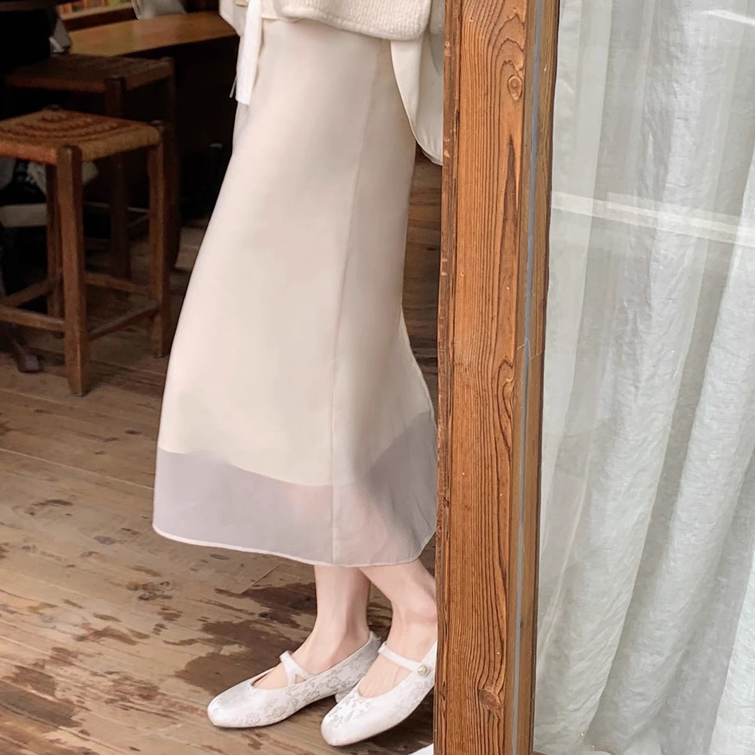 Dame Floral Prægning Mary Jane Flats med elegant perleaccent Stilla