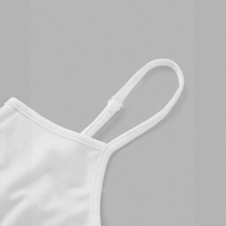 Dame Crop-top med kreativt kortspil-motiv Skovae