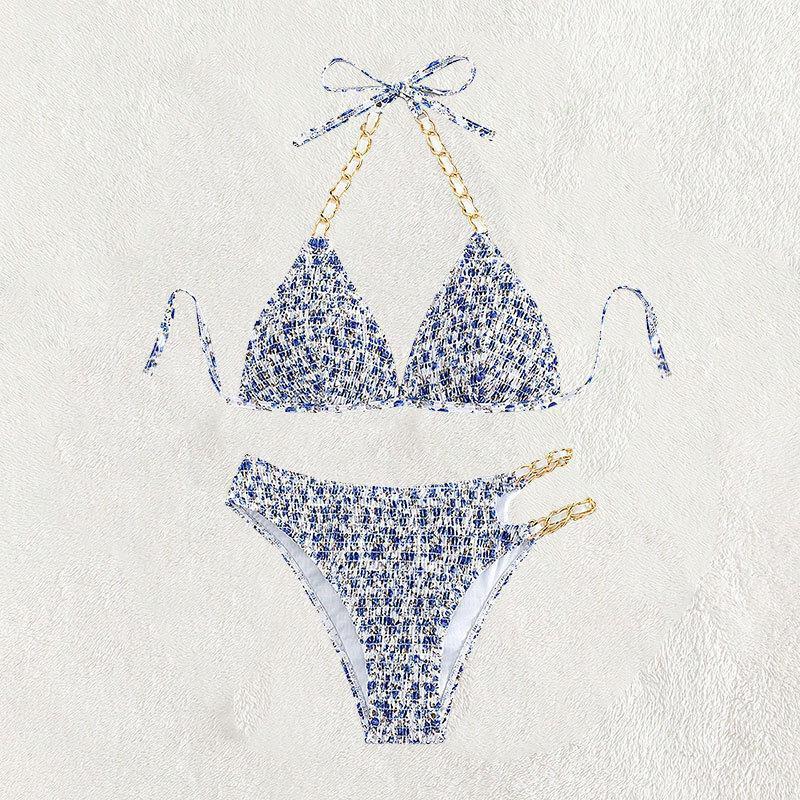 Dame Triangel-Bikini med elegante kædeaccentueret Skovae