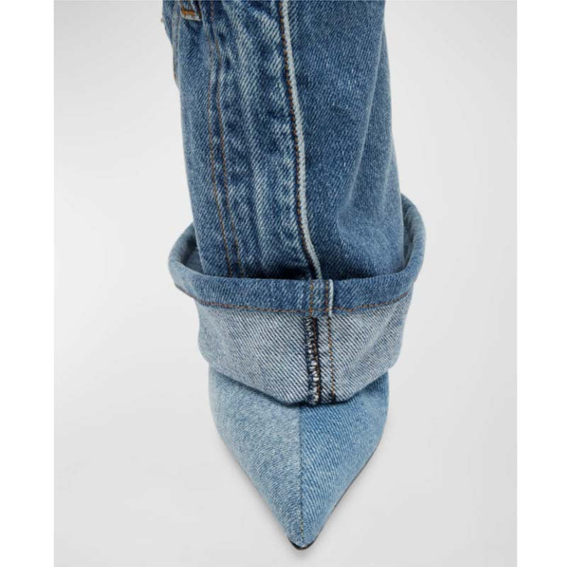 Femme Denim Stiletto Støvler Stilla