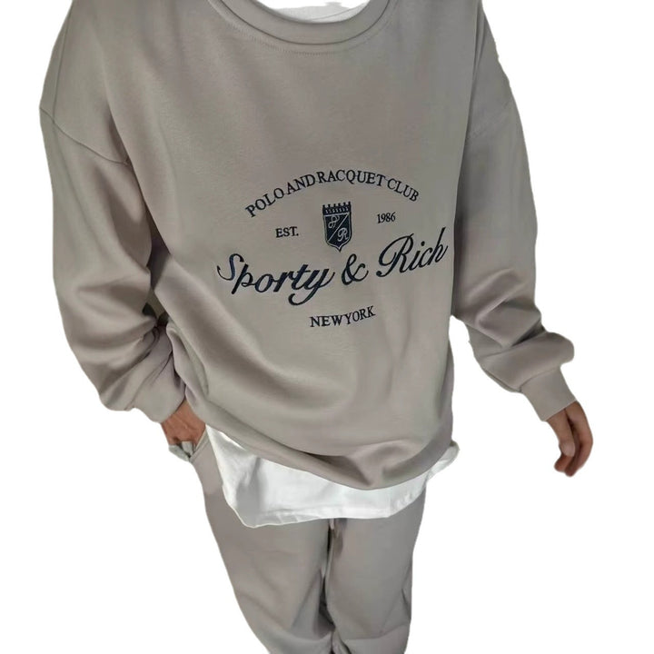 Kvindernes sporty sweatshirt med luksuriøst print og afslappet pasform Stilla