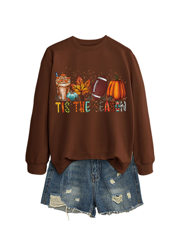 Women's sweatshirt with autumn motif and relaxed fit Stilla